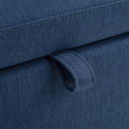 Julian Bowen Sorrento Blue Linen Blanket Box - Size: 45 x 140 x 41cm - Wilko - thumbnail 6