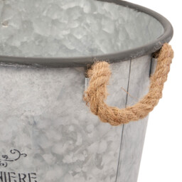 Belle Jardiniere Grey Zinc Indoor Planter 33.5cm - Size: 26 x 33.5 x 26 - Wilko - thumbnail 3