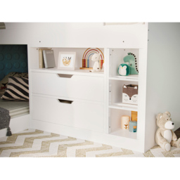 Flair Oscar Triple Sleeper White Staircase Bunk Bed - Size: Single - Wilko - thumbnail 3