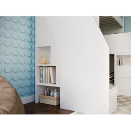 Flair Oscar Triple Sleeper White Staircase Bunk Bed - Size: Single - Wilko - thumbnail 4