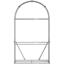 vidaXL Grey Galvanised Steel Firewood Log Holder 210 x 120 x 45cm - Wilko - thumbnail 4