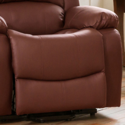 Glendale Burgundy Bonded Leather Manual Recliner Chair - Size: Single - Red - Artemis Home - Wilko - thumbnail 4