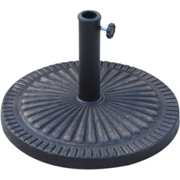 Outsunny Bronze Round Resin Parasol Base 14kg - Size: 32 x 49 x 49cm - Brown - Wilko