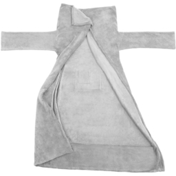 tectake Grey Sleeved Blanket with Pocket 170 x 200cm 2 Pack - Size: 1 x 170 x 200cm - Wilko - thumbnail 4