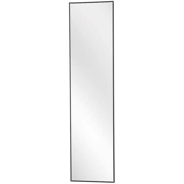 Living and Home Black Slim Full Length Wall Mounted Mirror 120cm - Size: 120 x 30 x 2cm - Cream - Wilko - image 1