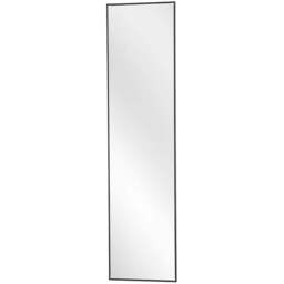 Living and Home Black Slim Full Length Wall Mounted Mirror 120cm - Size: 120 x 30 x 2cm - Cream - Wilko