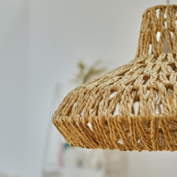 ValueLights Hamilton Natural Woven Easy Fit Pendant Lamp Shade - Size: 20 x 35 x 35cm - Brown - Wilko - thumbnail 6