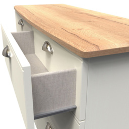 Crowndale Victoria 6 Drawer Cream Ash and Oak Wide Midi Chest of Drawer - Wilko - thumbnail 7