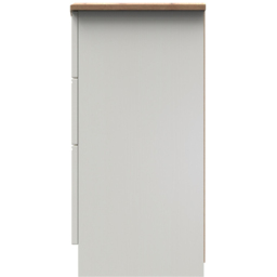 Crowndale Victoria 6 Drawer Cream Ash and Oak Wide Midi Chest of Drawer - Wilko - thumbnail 4