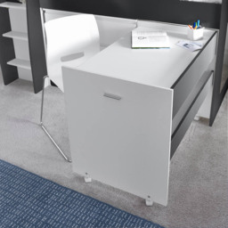 Ersa Grey and White Mid Sleeper with Orthopaedic Mattress - Size: Single - Bedmaster - Wilko - thumbnail 6