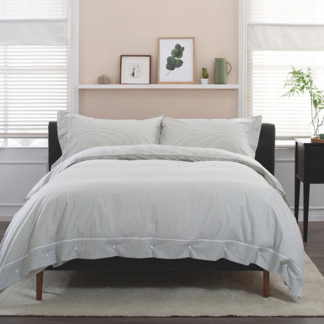 The Lyndon Company Southport Single Green and White Duvet Set - Multi - Wilko - image 1