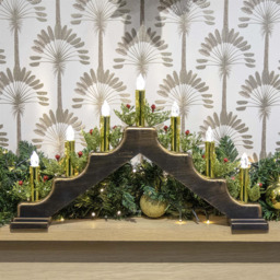 Shatchi Plastic Brass Finish Candle Bridge 30 x 50 x 6.5cm - Size: 300 x 500 x 65cm - Green - Wilko - thumbnail 5