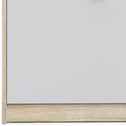 Florence Shoes 3 Flip Door Oak and White Double Layer Shoe Storage Cabinet - Furniture To Go - Wilko - thumbnail 7