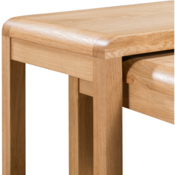 Julian Bowen Curve Oak Nest of Tables Set of 2 - Wood - Wilko - thumbnail 5