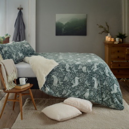Deyongs Double Dark Sage Woodland Folk Duvet Set - Green - Wilko - thumbnail 5