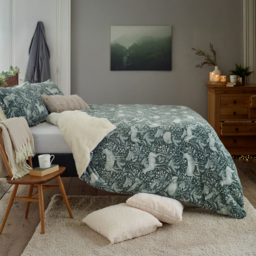 Deyongs Double Dark Sage Woodland Folk Duvet Set - Green - Wilko - thumbnail 6