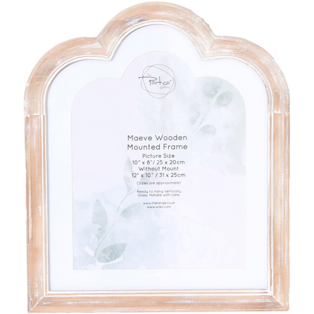 Maeve Wooden Mounted Frame Natural 10 x 8inch - The Port. Co Gallery - Wilko