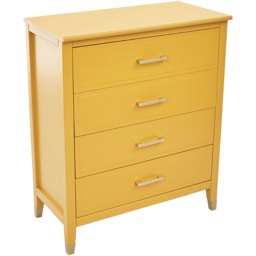 Palazzi 4 Drawer Mustard Chest of Drawers - Yellow - Wilko - thumbnail 5