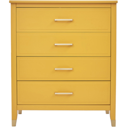 Palazzi 4 Drawer Mustard Chest of Drawers - Yellow - Wilko - thumbnail 4