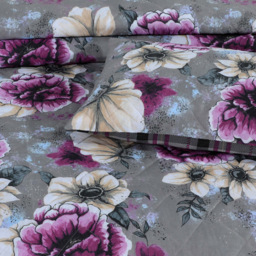 Velosso King Size Cassia Floral Bedspread Set - Purple - Wilko - thumbnail 4