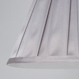 Lighting Collection Barnes Light Grey Pleated Tapered Lamp Shade 30cm - Size: 22 x 31 x 31cm - Silver - Wilko - thumbnail 5