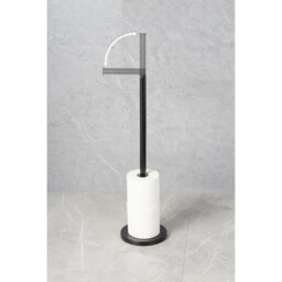 Kensington Black Rotating Toilet Roll Holder - Size: 15 x 67 x 15cm - Wilko - thumbnail 4