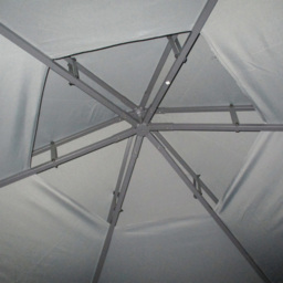 Outsunny 3 x 3m 2-Tier Grey Canopy Gazebo with Sides - Size: 286 x 331 x 331cm - Wilko - thumbnail 5