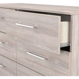 Crowndale Worcester 6 Drawer Grey Oak Wide Chest of Drawers Ready Assembled - Wilko - thumbnail 6