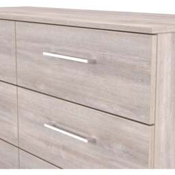 Crowndale Worcester 6 Drawer Grey Oak Wide Chest of Drawers Ready Assembled - Wilko - thumbnail 7