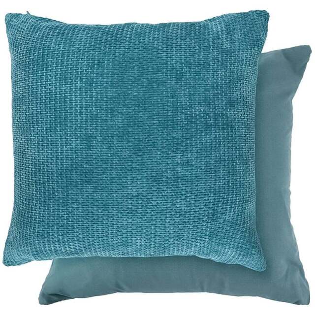 Serene Pica Duck Egg Cushion Cover - Size: 43 x 43cm - Blue - Wilko - image 1