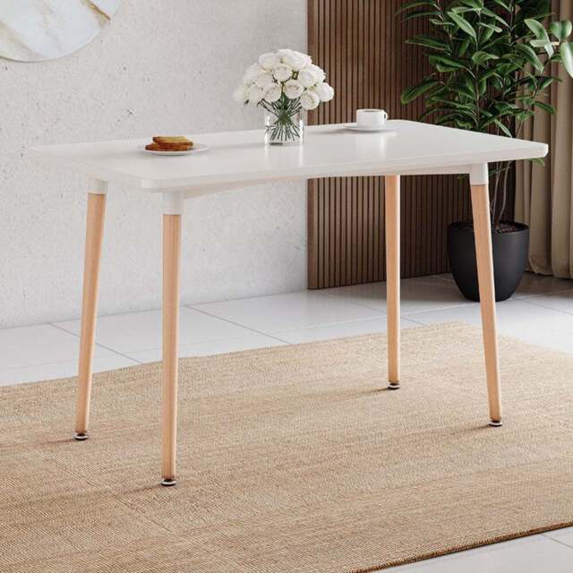 VIDA DESIGNS Batley 4 Seater White Dining Table - Wilko - image 1