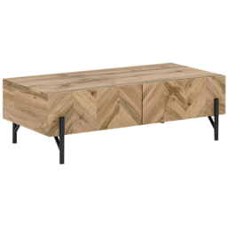 Kudl 2 Door Walton Oak Coffee Table - Brown - Wilko - thumbnail 3