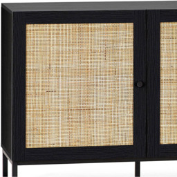 Julian Bowen Padstow 3 Door Black Sideboard - Size: 40 x 160 x 75cm - Wilko - thumbnail 6