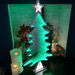 Samuel Alexander Infinity Christmas Tree Light Up Christmas Decoration 3.1ft - Size: 95 x 50 x 50cm - Green - Wilko - thumbnail 5