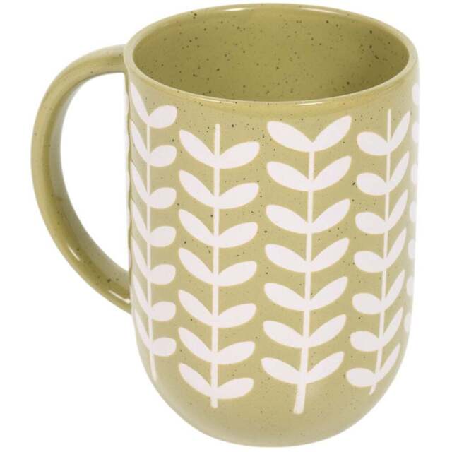Plant Speckled Glazed Mug Olive - Wilko - image 1