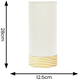 ValueLights Set of 2 Elsa Natural Bamboo Shade LED Wooden Table Lamp - Cream - Wilko - thumbnail 5