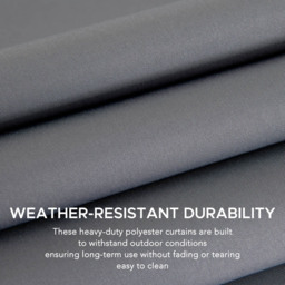 Sunjoy 3 x 3.6m Accessory Curtain for Cedar Wooden Gazebo (Gazebo Not Include) - Grey - Wilko - thumbnail 3