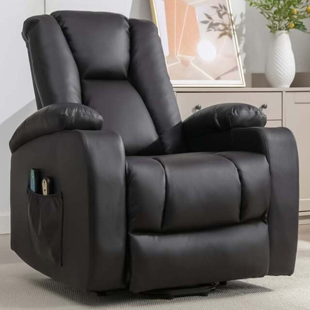 Artemis Home Hartville Brown Massage and Heat Electric Recliner Chair - Size: Single - Wilko - image 1
