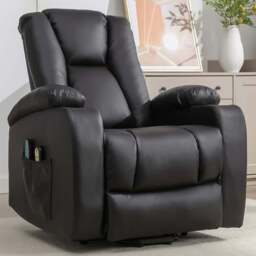 Artemis Home Hartville Brown Massage and Heat Electric Recliner Chair - Size: Single - Wilko