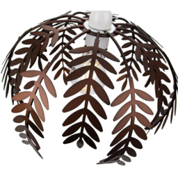 Happy Homewares Bronze Fern Leaf Pendant Light Shade - Size: 17 x 28 x 28cm - Brown - Wilko - thumbnail 5