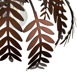 Happy Homewares Bronze Fern Leaf Pendant Light Shade - Size: 17 x 28 x 28cm - Brown - Wilko - thumbnail 6
