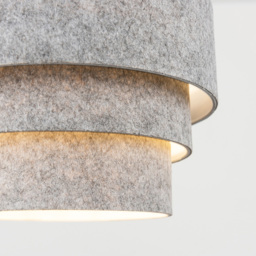 ValueLights Aztec 3-Tier Grey Felt Ceiling Light Shade - Size: 31 x 20.5 x 31cm - Wilko - thumbnail 4