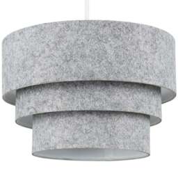 ValueLights Aztec 3-Tier Grey Felt Ceiling Light Shade - Size: 31 x 20.5 x 31cm - Wilko