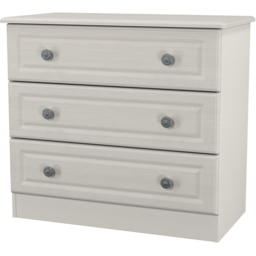 Crowndale Pembroke 3 Drawer Grey Ash Chest of Drawers Ready Assembled - Wilko - thumbnail 4