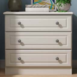 Crowndale Pembroke 3 Drawer Grey Ash Chest of Drawers Ready Assembled - Wilko - thumbnail 1