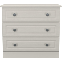 Crowndale Pembroke 3 Drawer Grey Ash Chest of Drawers Ready Assembled - Wilko - thumbnail 3
