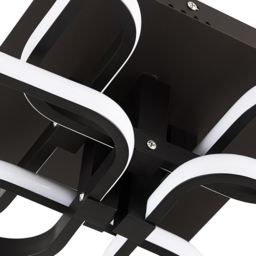Living and Home Square LED Semi Flush Ceiling Light - Size: 16 x 73 x 58cm - Black - Wilko - thumbnail 4