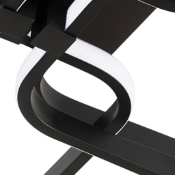 Living and Home Square LED Semi Flush Ceiling Light - Size: 16 x 73 x 58cm - Black - Wilko - thumbnail 6