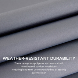 Sunjoy 3.9 x 3.9m Accessory Curtain for Steel Gazebo (Gazebo Not Include) - Size: 1 x 233 x 234cm - Grey - Wilko - thumbnail 3