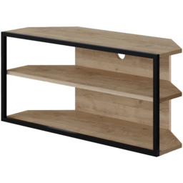 Decortie Echo 2 Shelf Oak Metal Frame Modern TV Unit - Size: 45 x 98 x 37cm - Brown - Wilko - thumbnail 3